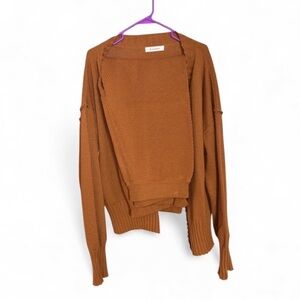 Anrabess Women's Brown 2pc Sweater pant set size XL